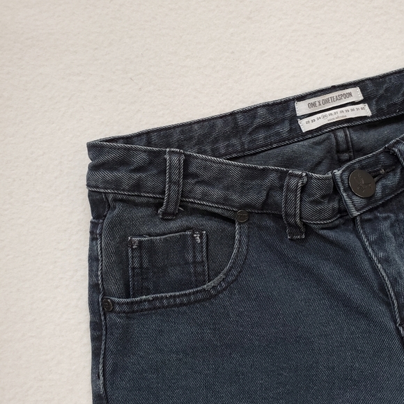 One Teaspoon Black Freebirds Distressed Jeans Size 25 - Picture 7 of 13